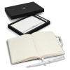 Promotional Pierre Cardin Lombard Notebook and Pen Gift Sets White Open